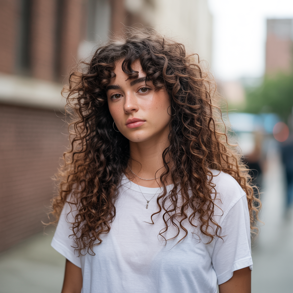 Curly Butterfly with a Scrunched-Out Gel Cast