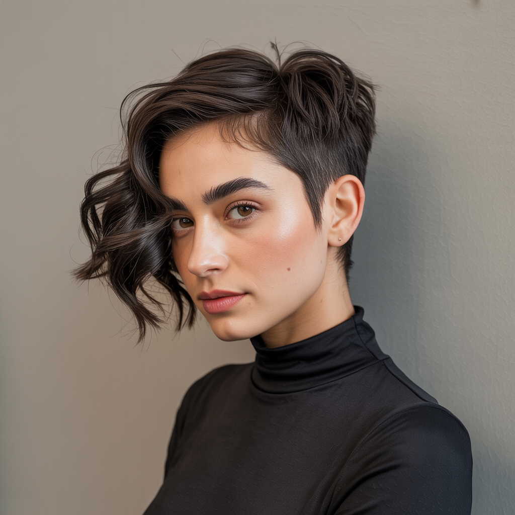 Pixie with Graduated Nape and Top Layers