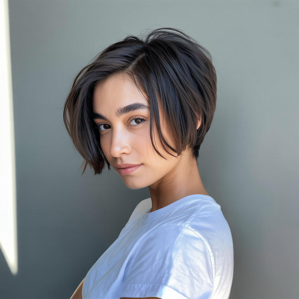 Voluminous Butterfly Cut for Thick, Short Hair