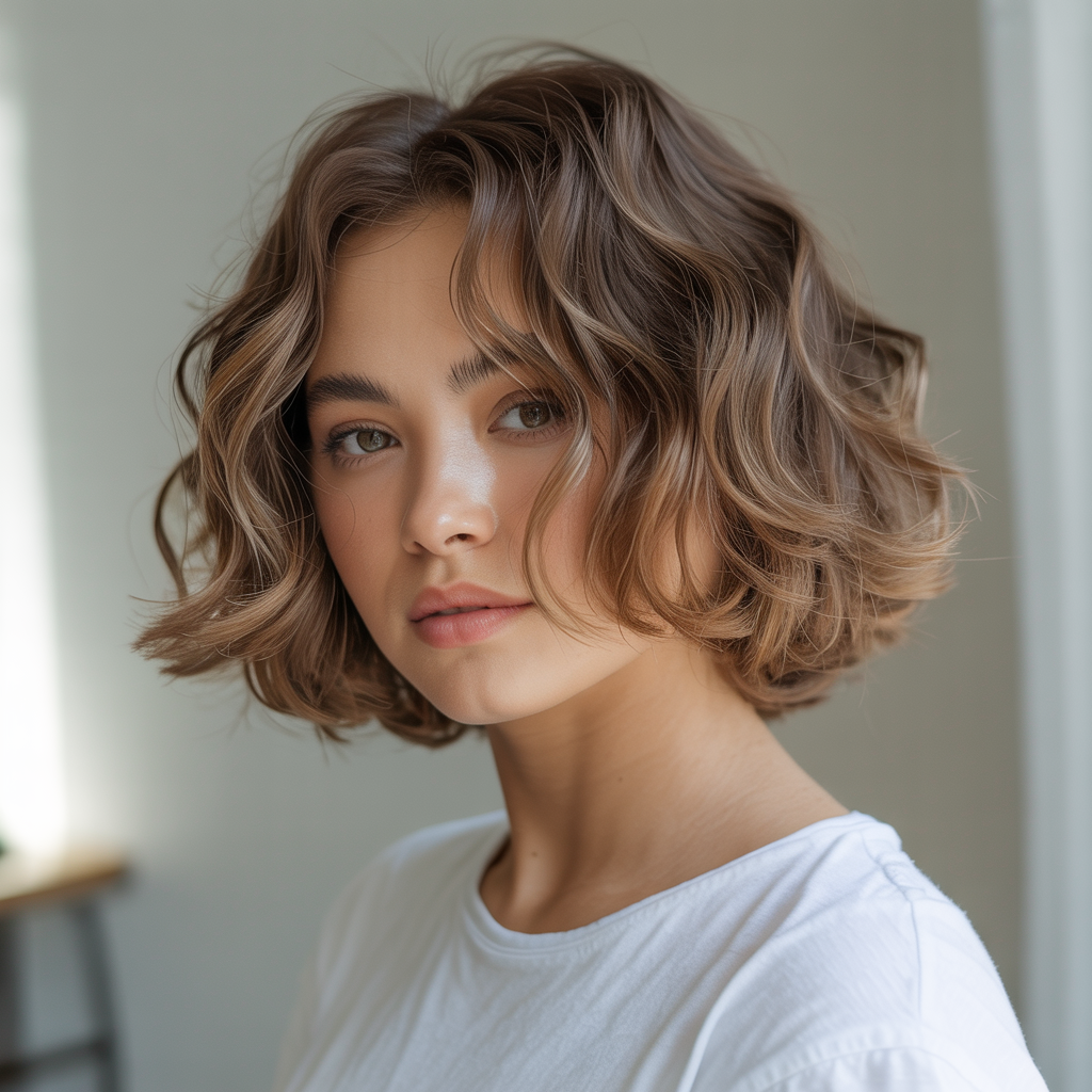  Low-Maintenance Wavy Butterfly Cut