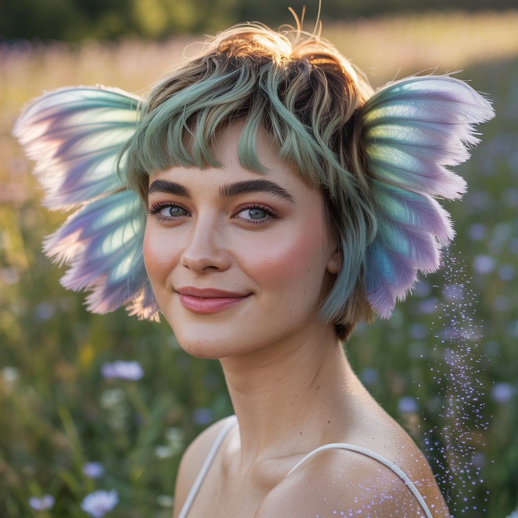 Layered Pixie with Feathered Butterfly Edges