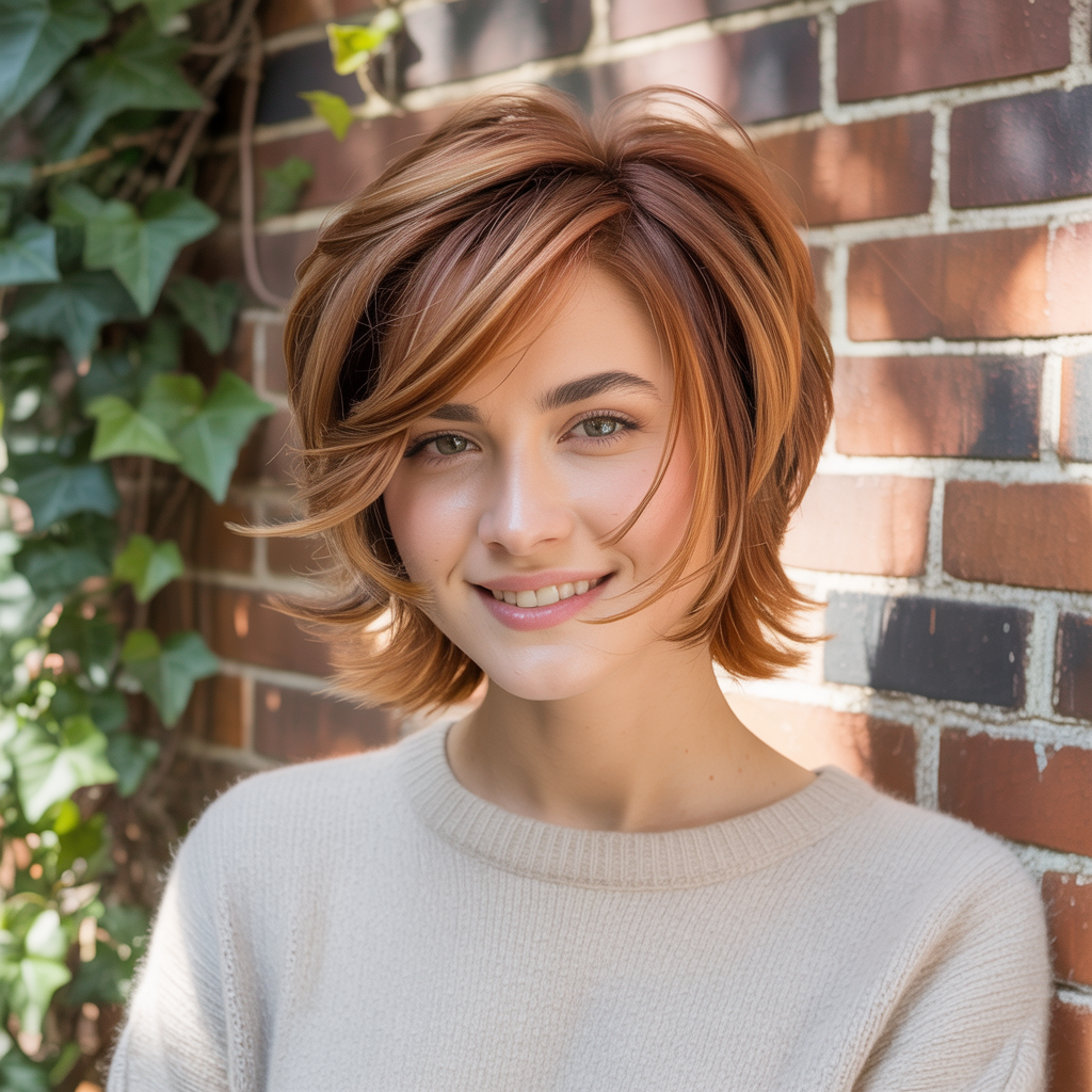Butterfly Layers for Thick Short Hair
