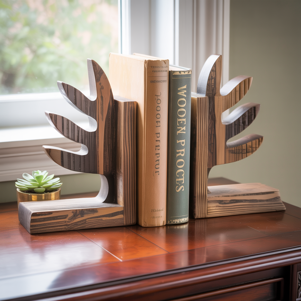 Wooden Bookends