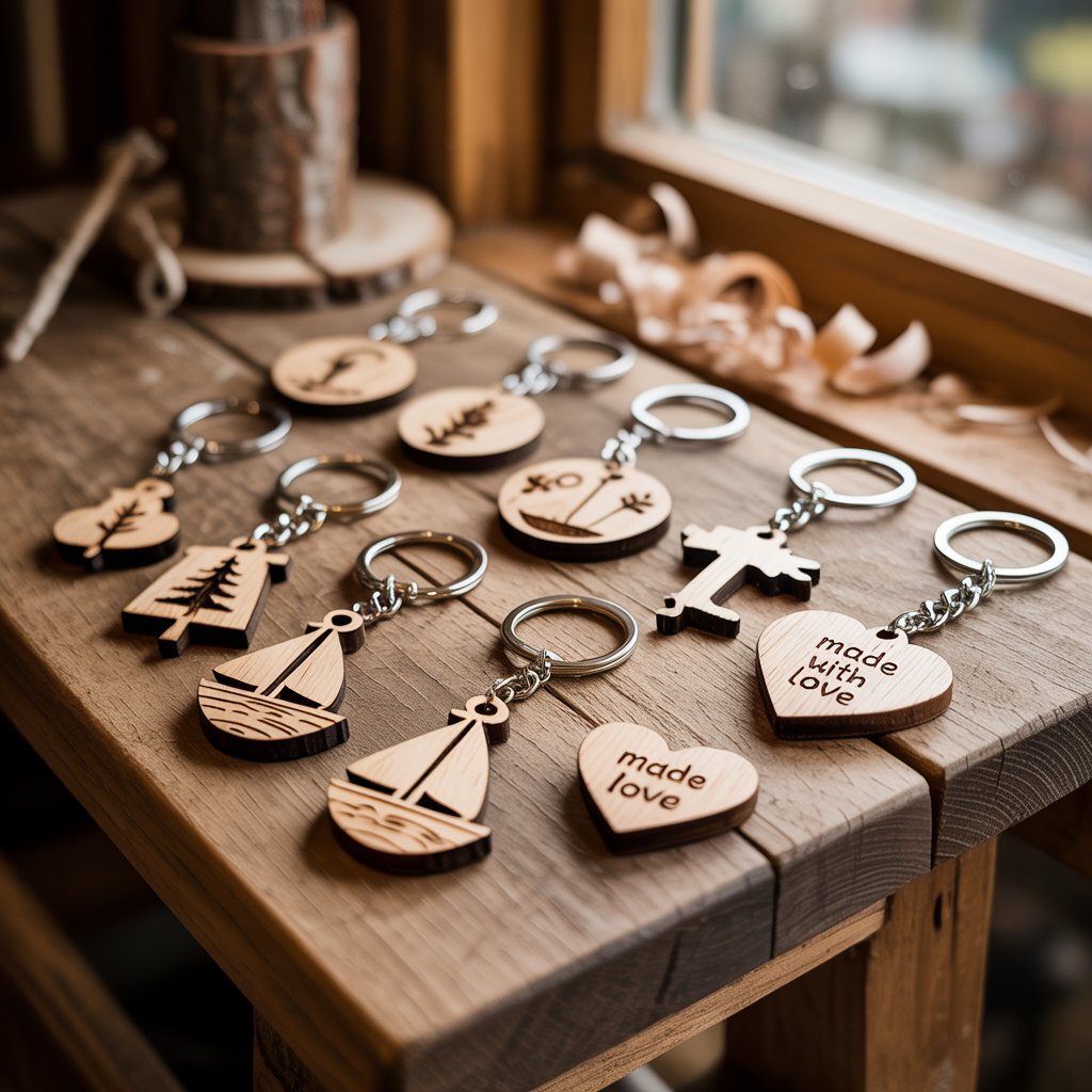 Wooden Keychains