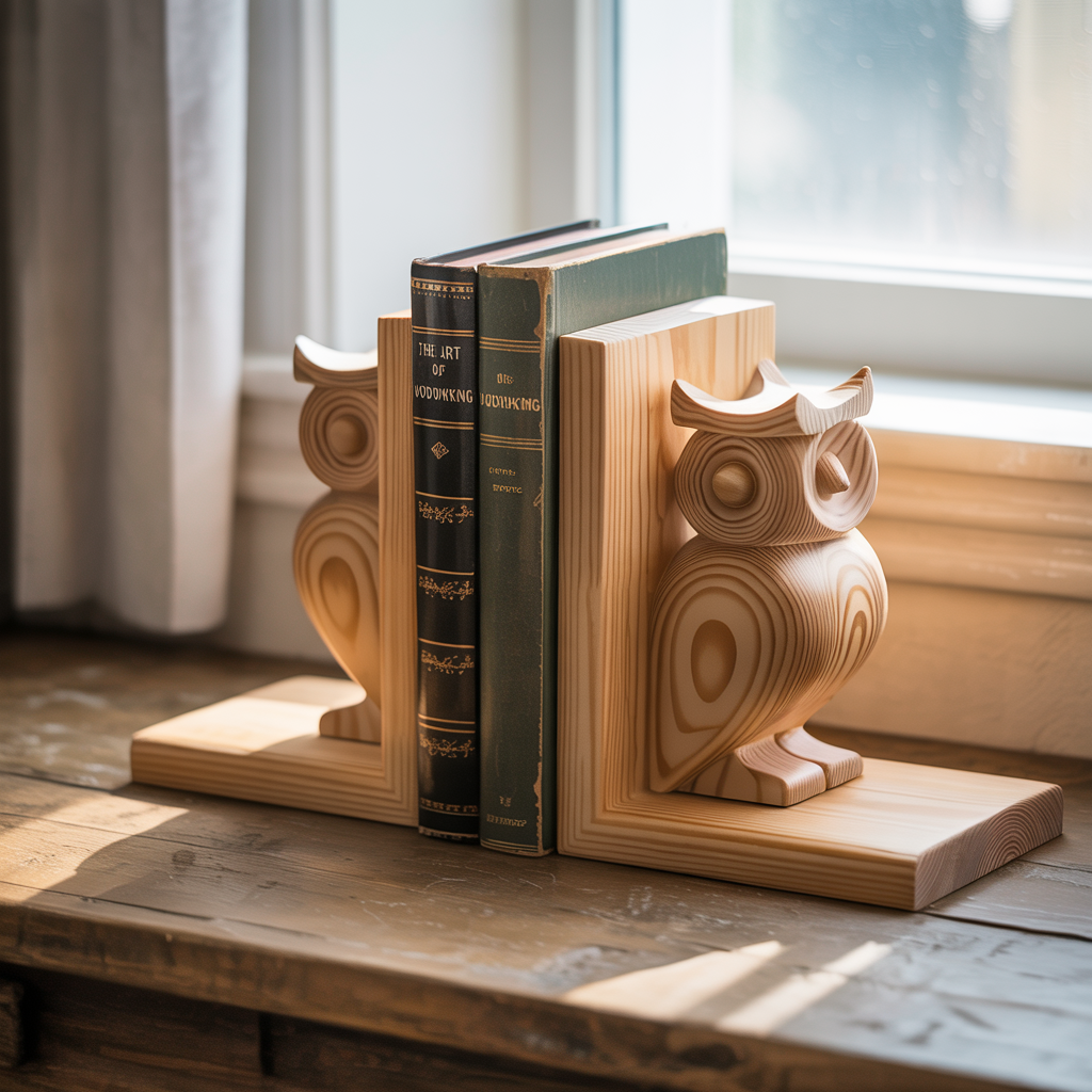 Wooden Bookends: Stylish & Practical