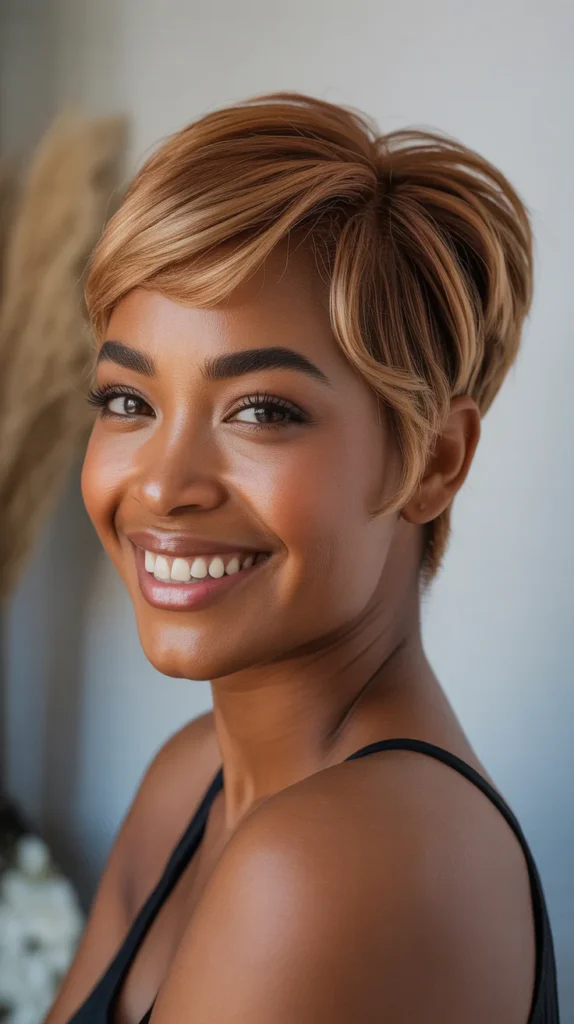 Two-Tone Sandy Brown Pixie