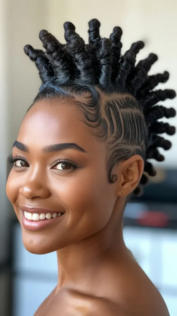  Sculpted Gelled 4C Mohawk
