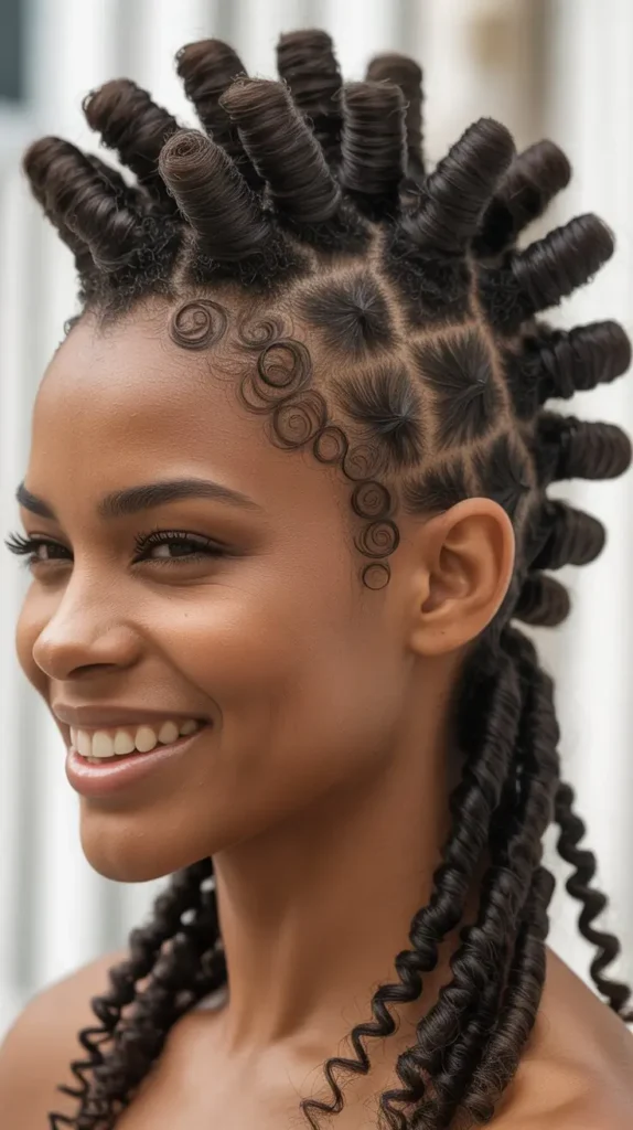 Mohawk with Finger Coils