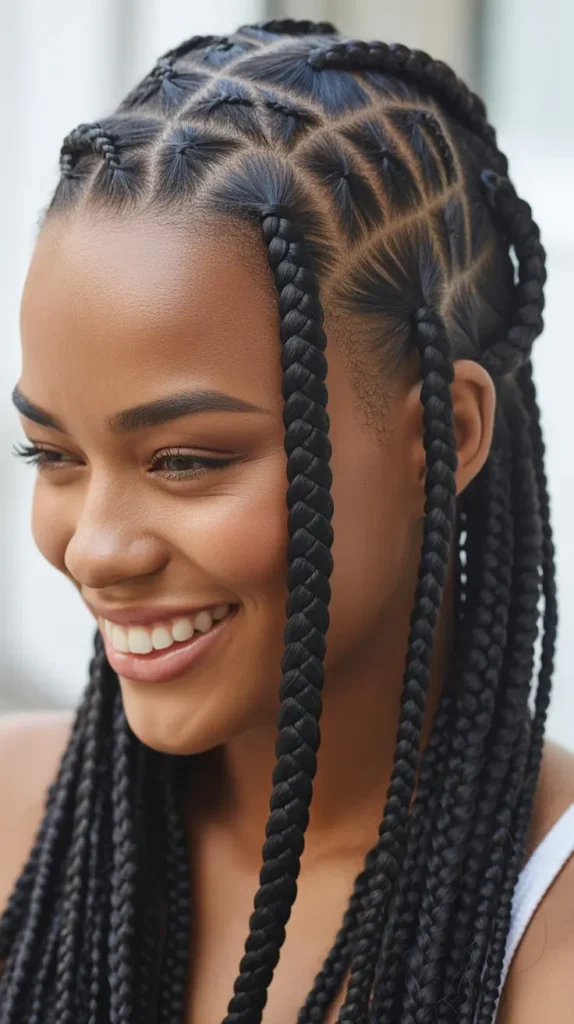 Mohawk with Box Braids