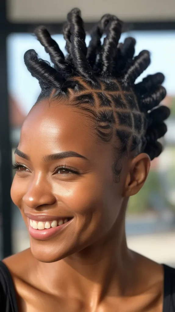 Mohawk with Two-Strand Twists