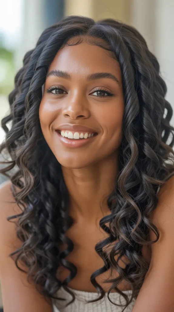 Layered Crochet with Loose Waves