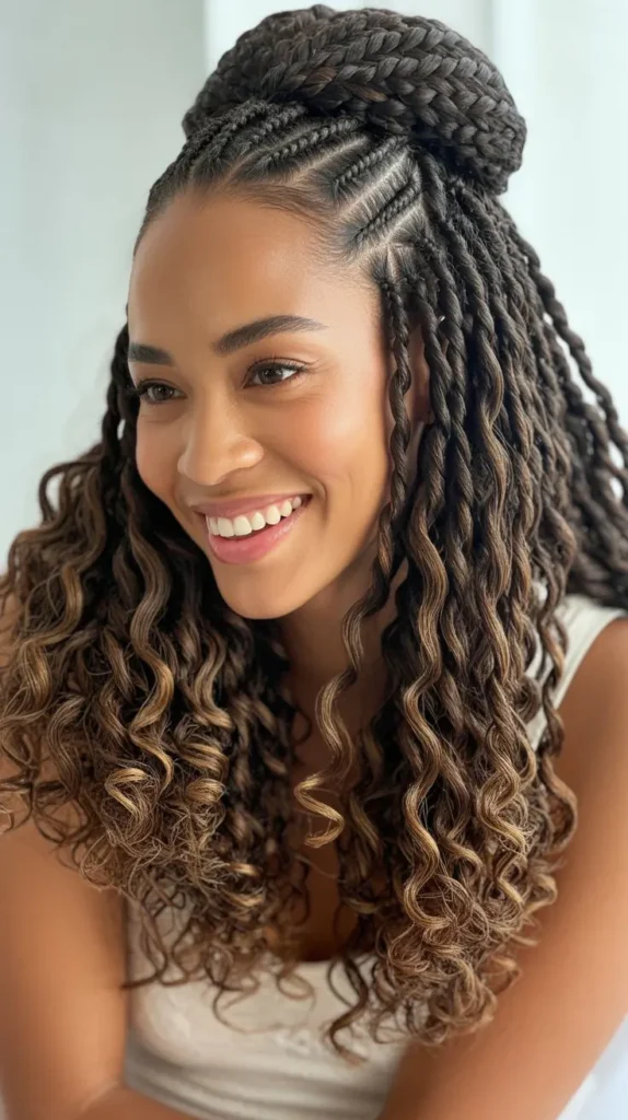 Half-Up Half-Down Crochet Style