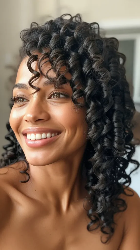 Side-Swept Crochet Curls