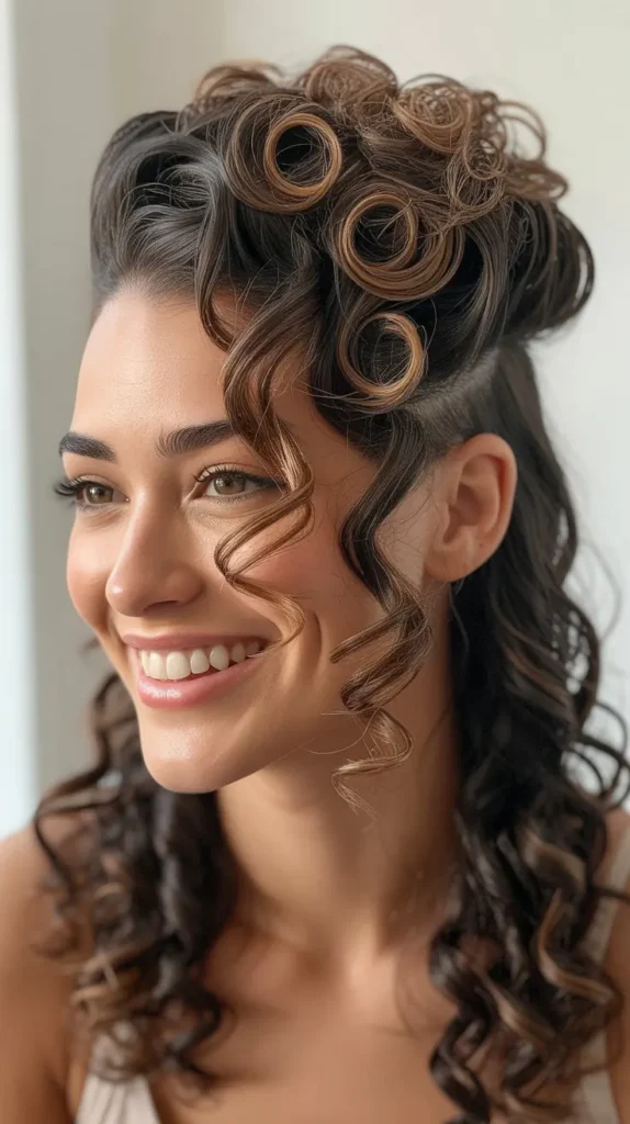 Faux Hawk with Defined Curls