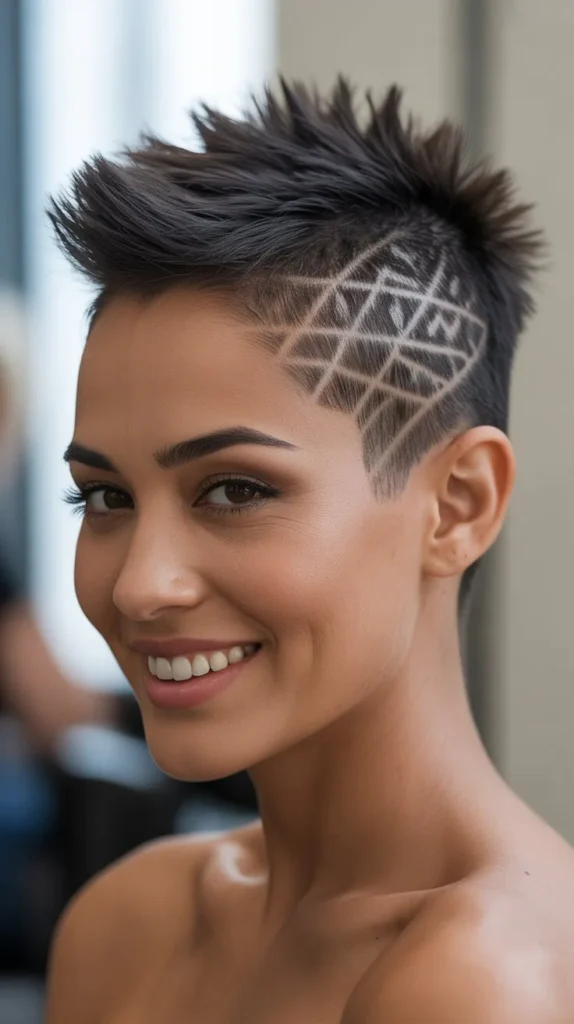 Mohawk with Geometric Designs