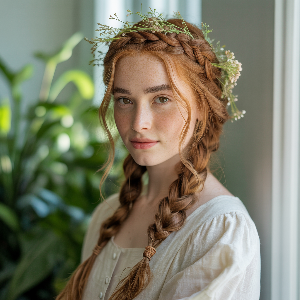 Half-Up Fishtail Braid