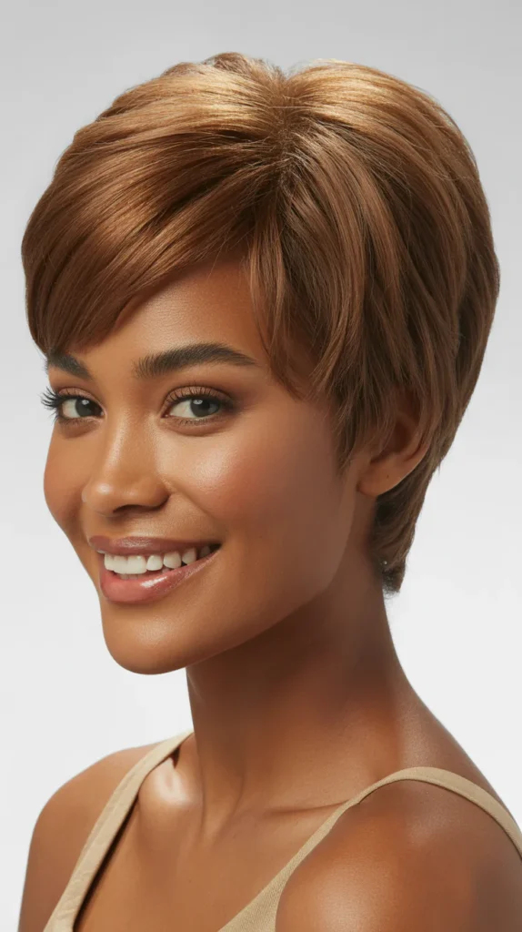 Grown-Out Style Sandy Brown Pixie