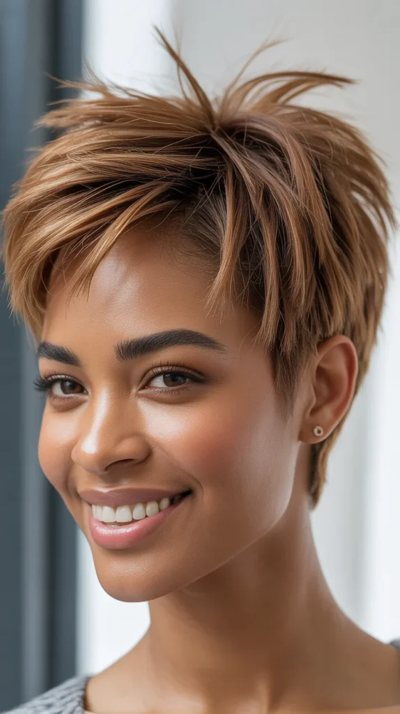 Spiky Sandy Brown Pixie