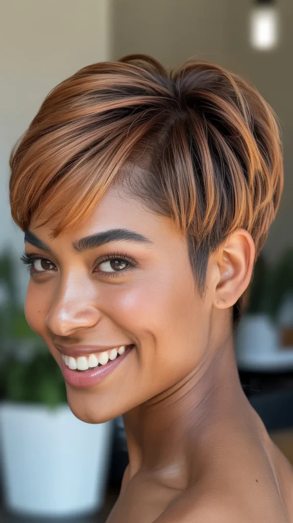 Pixie with Sandy Brown Root Melt