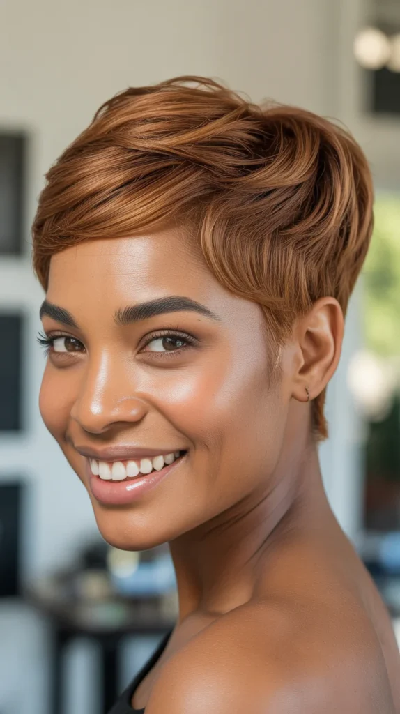 The Classic Sandy Brown Tapered Pixie