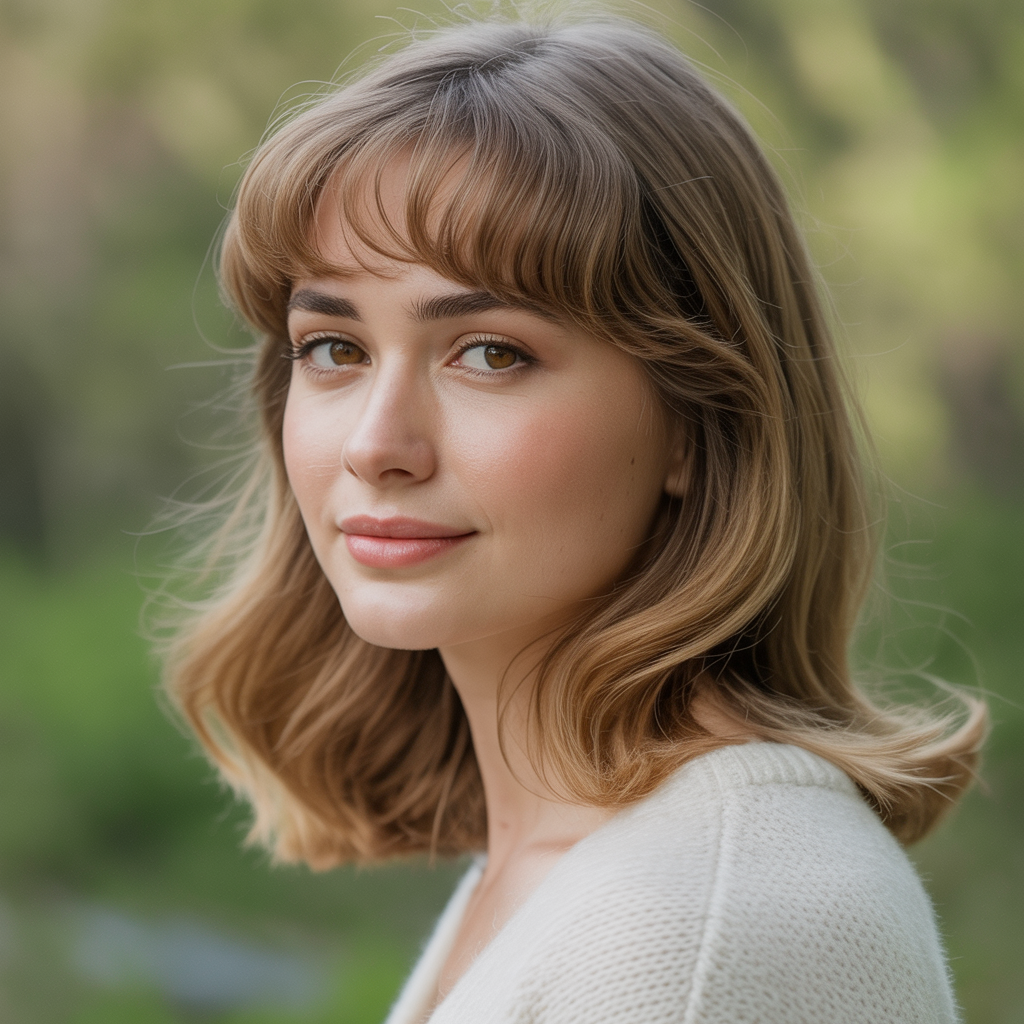 Classic Medium Butterfly with Full, Wispy Bangs