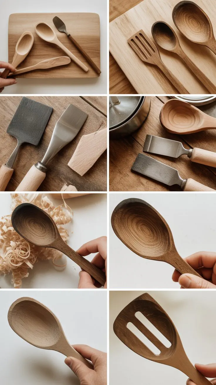 Rustic Serving Utensils (Spoon & Spatula)