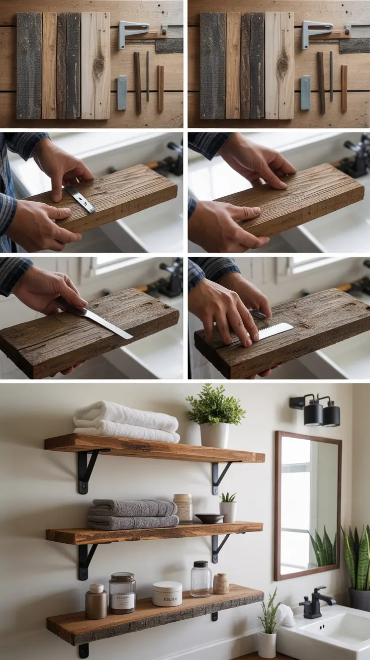 Wooden Bathroom Shelves: Organize with Style