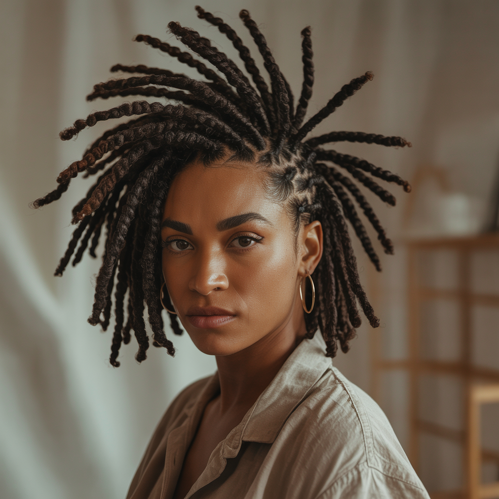 Loc Mohawk with Natural Texture