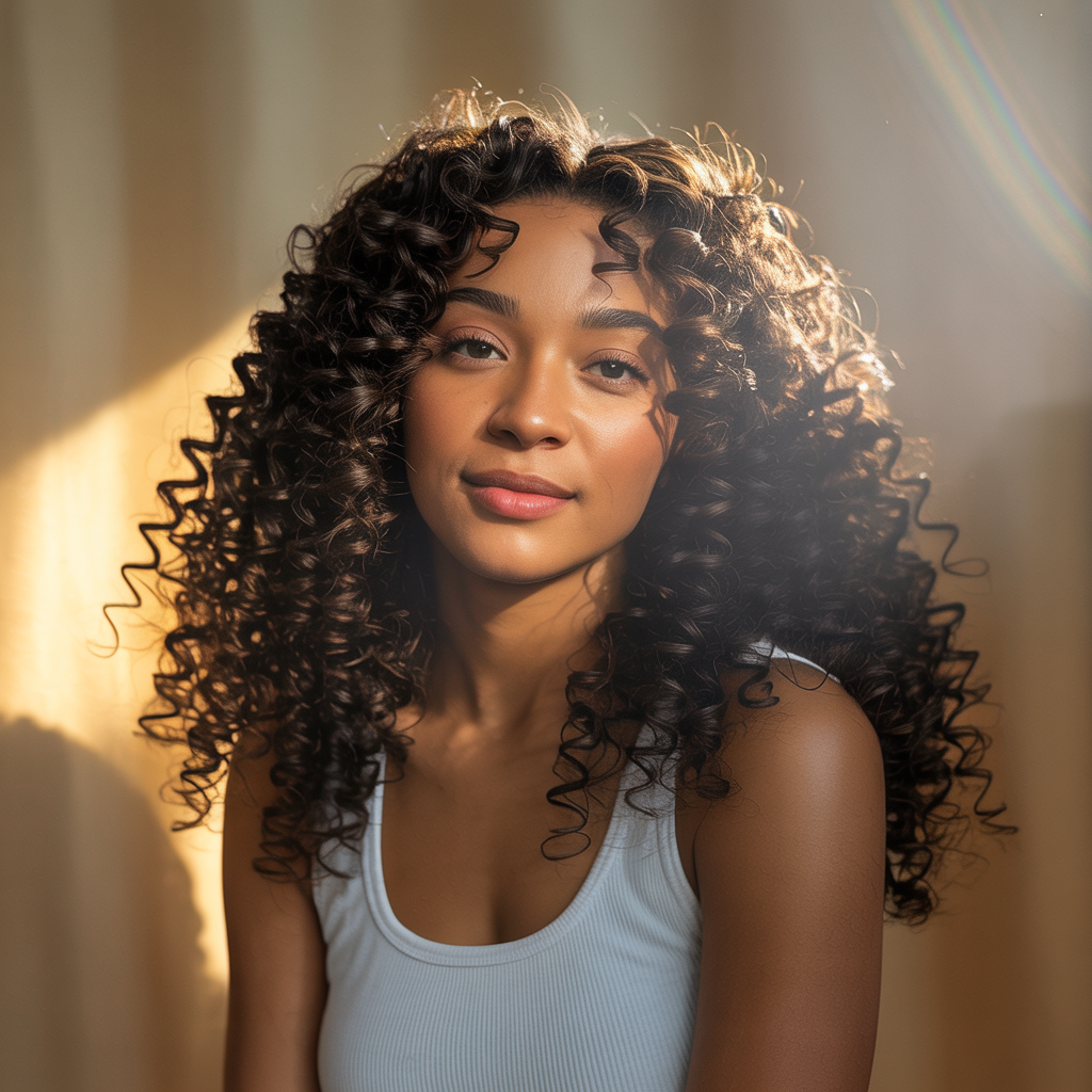 Embracing Natural Curl Pattern with Butterfly Layers