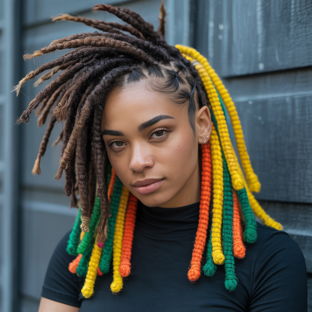 Loc Mohawk with Crochet Extensions