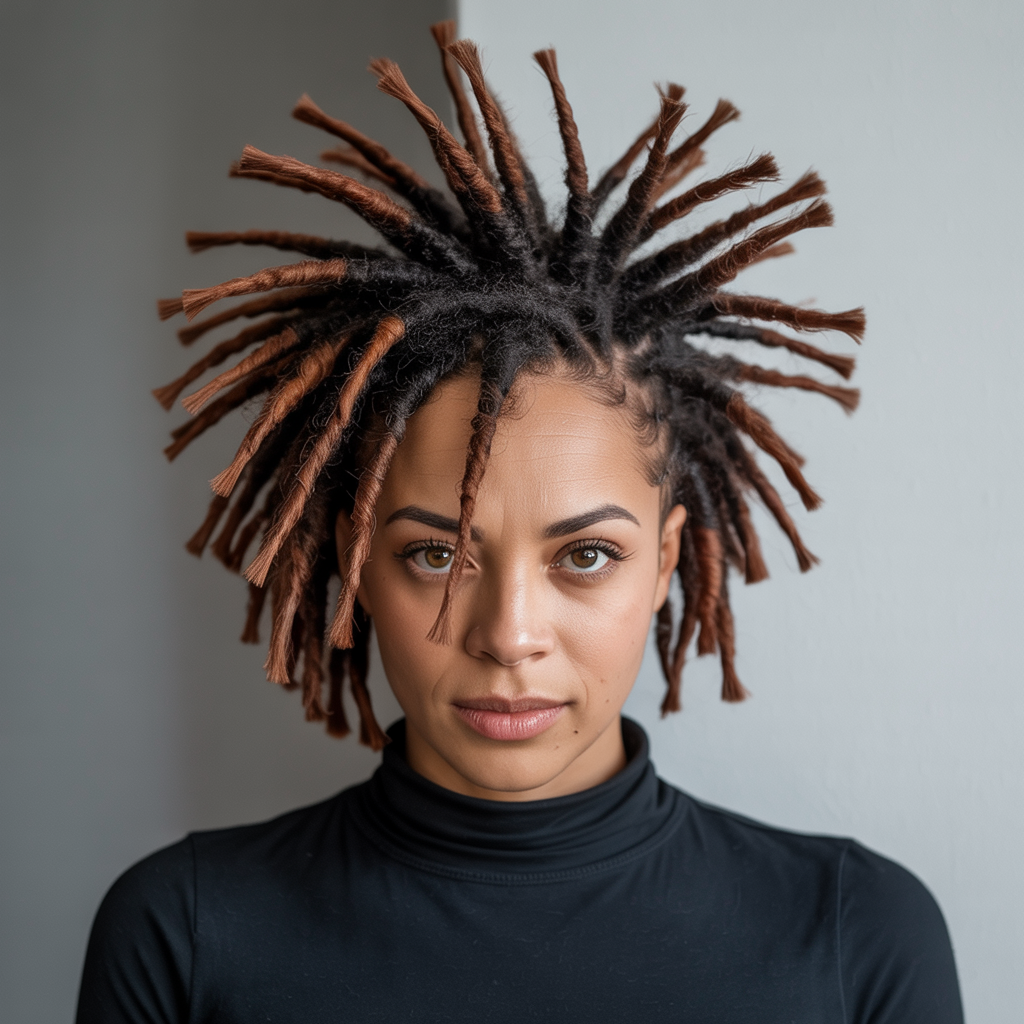 Faux Locs Mohawk