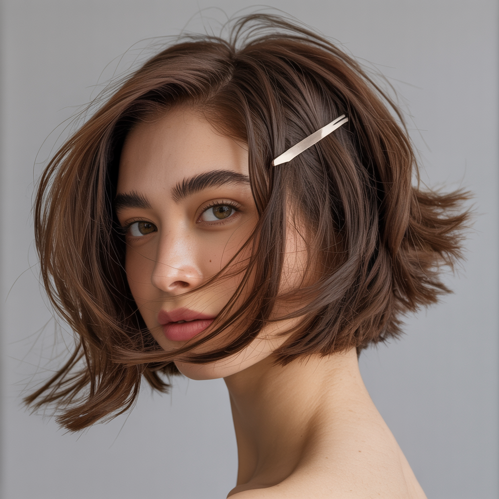 Choppy Inverted Bob with Volume Control