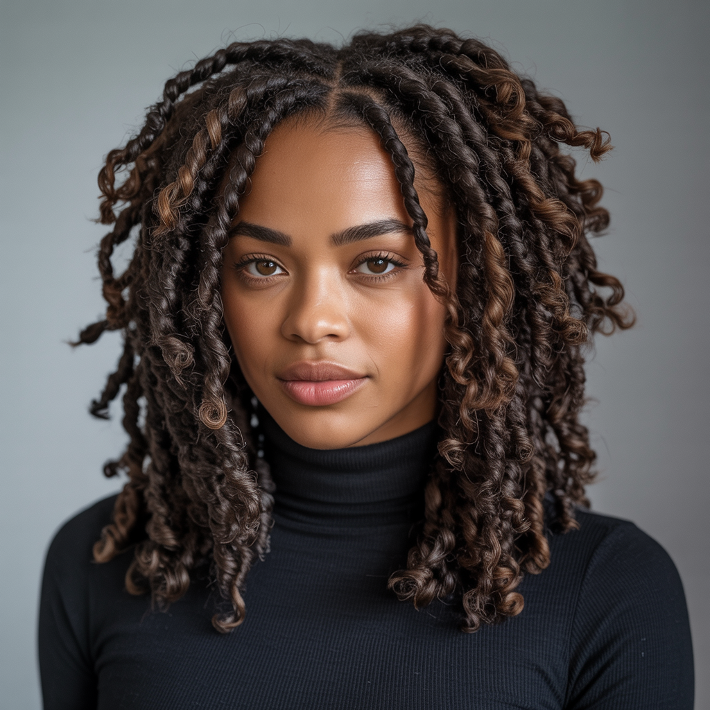  Faux Locs with Braided Roots