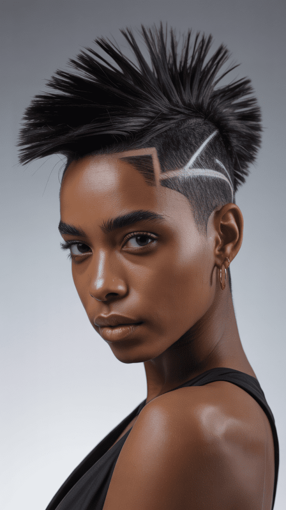  Mohawk with Geometric Fade