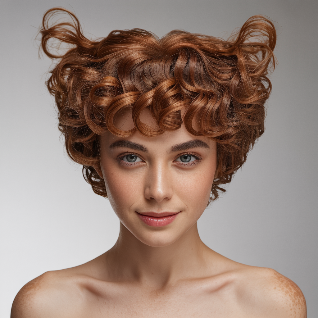 Curly Butterfly Cut for Heart-Shaped Faces