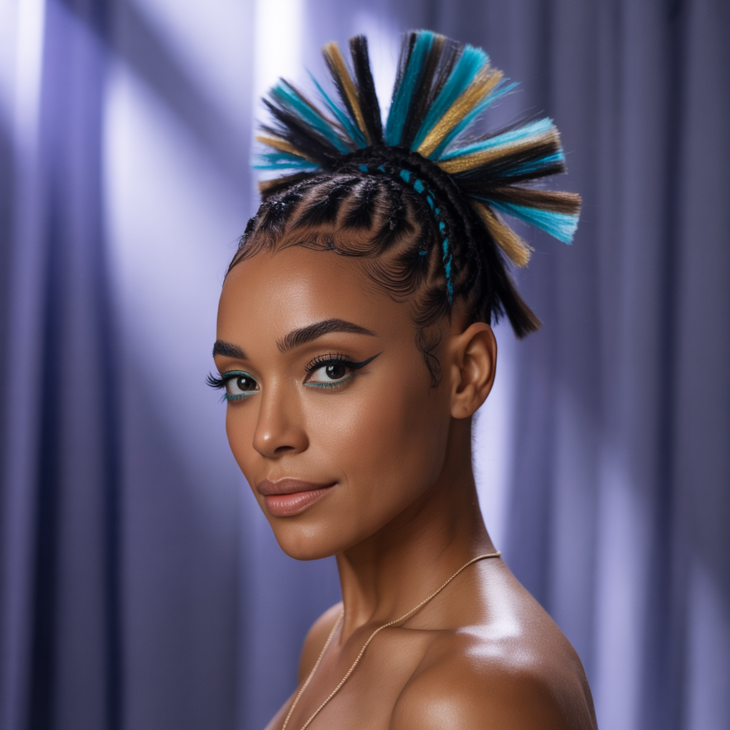 Twisted Mohawk Updo