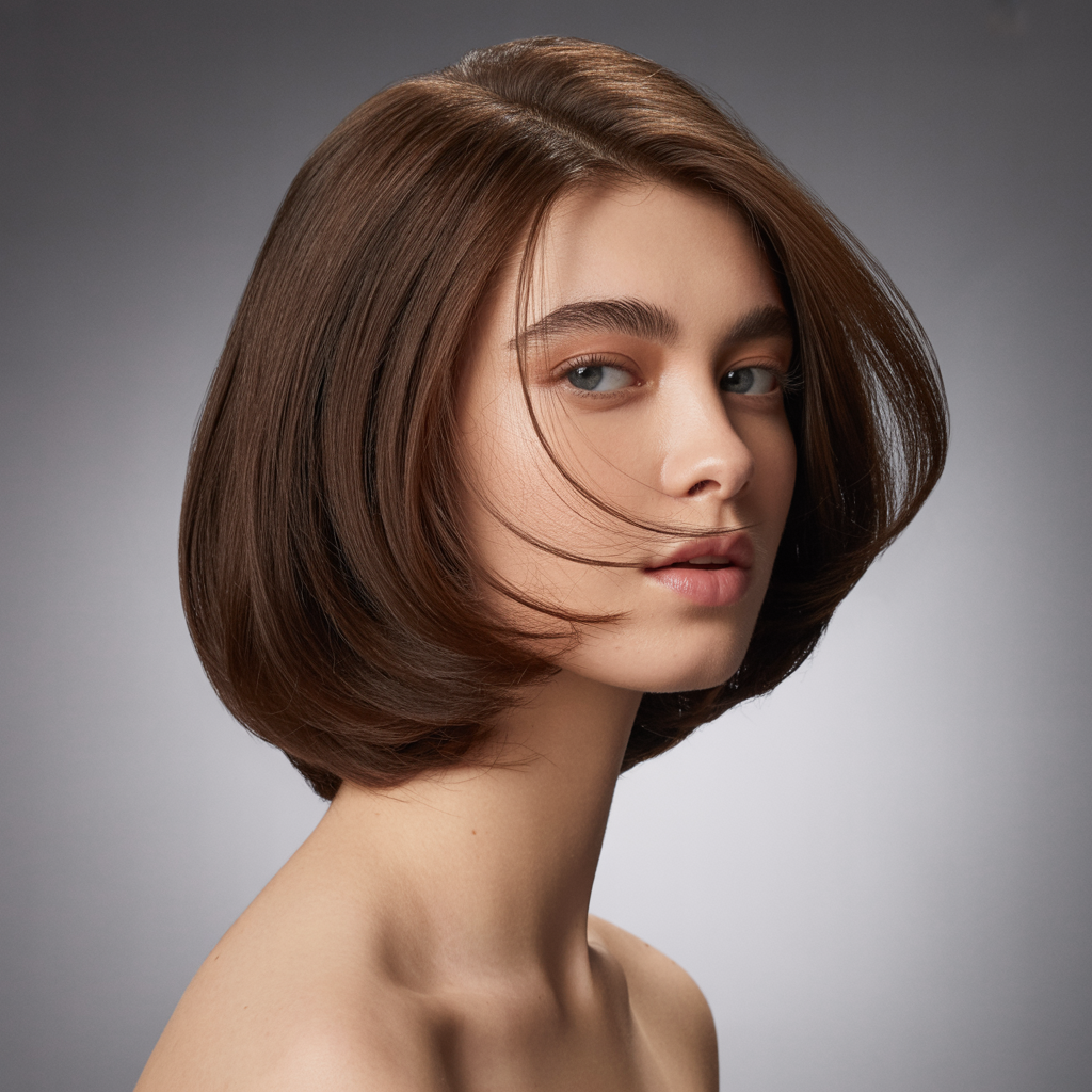 Stacked Bob with Textured Ends for Fine Hair