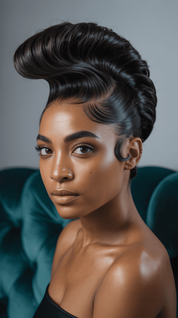  Mohawk with Sculpted Waves