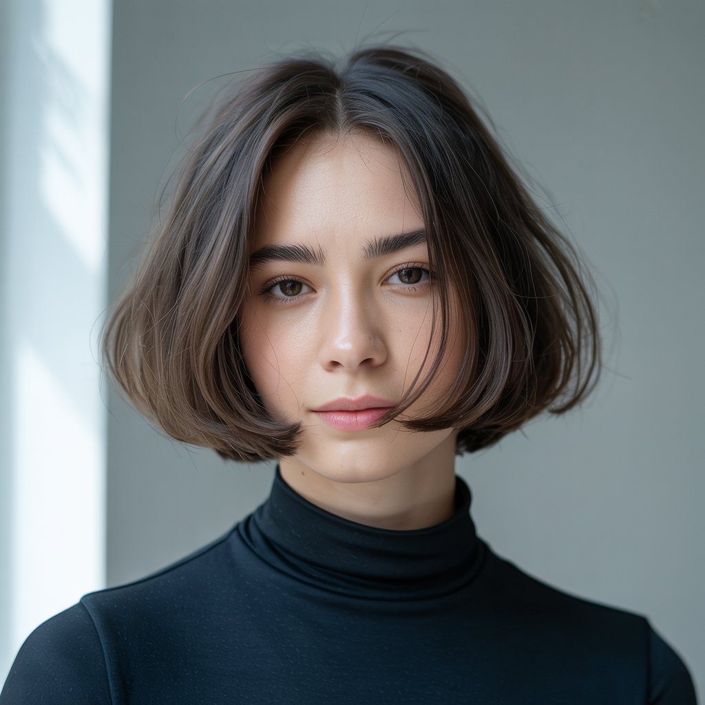 Subtle Face-Framing Butterfly Bob