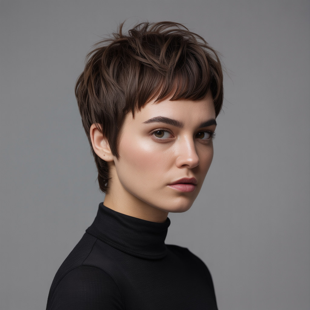 Short Hair with Heavily Layered Crown