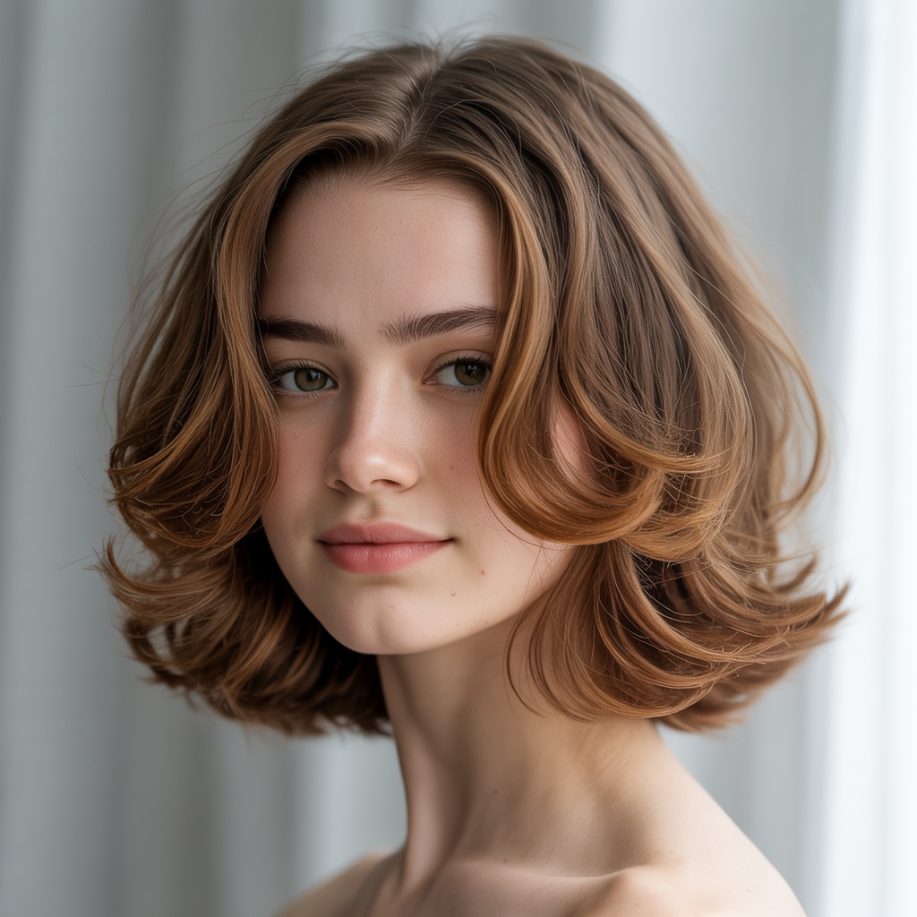  Layered Bob with Soft Waves