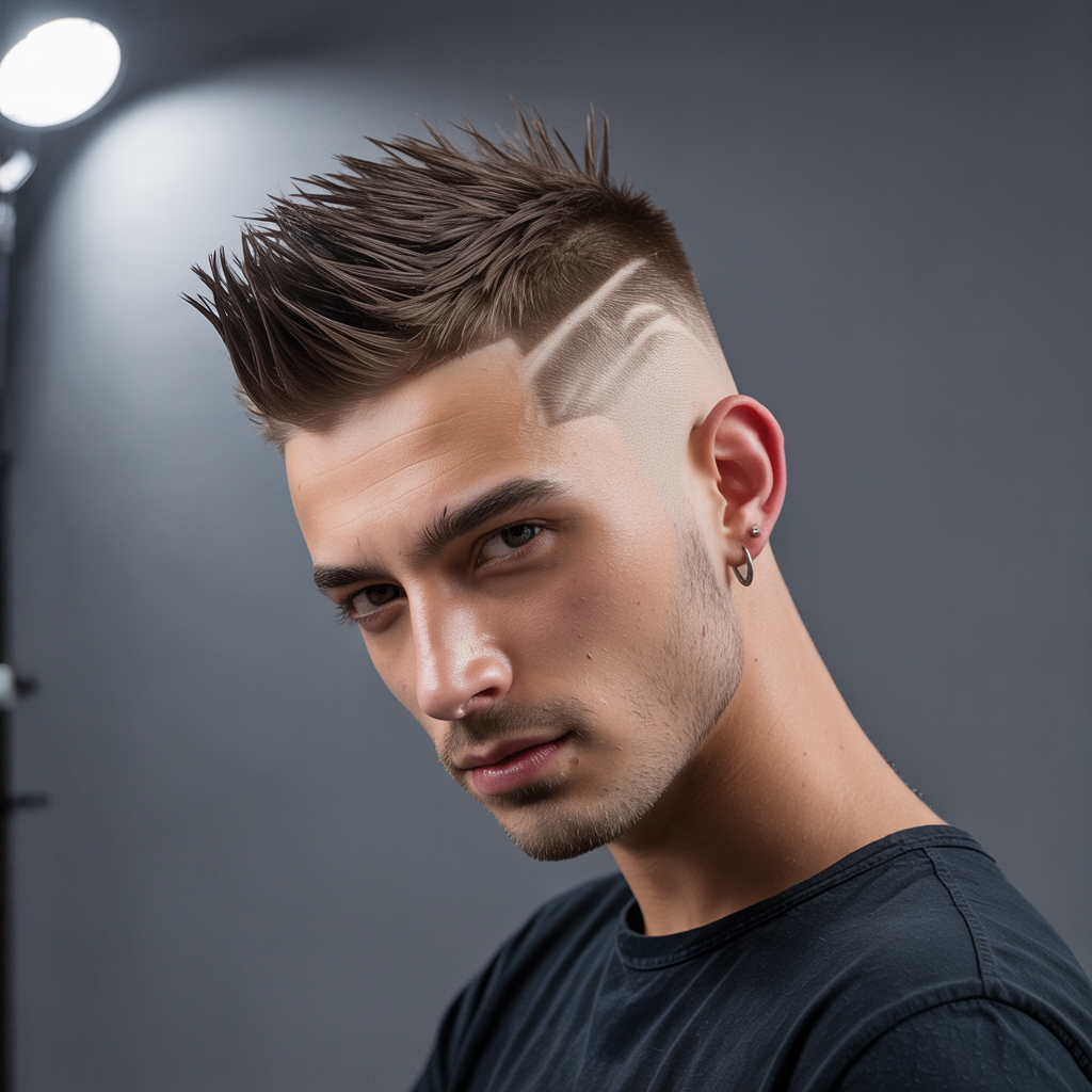  The Short Mohawk with a High Fade: Maximum Impact