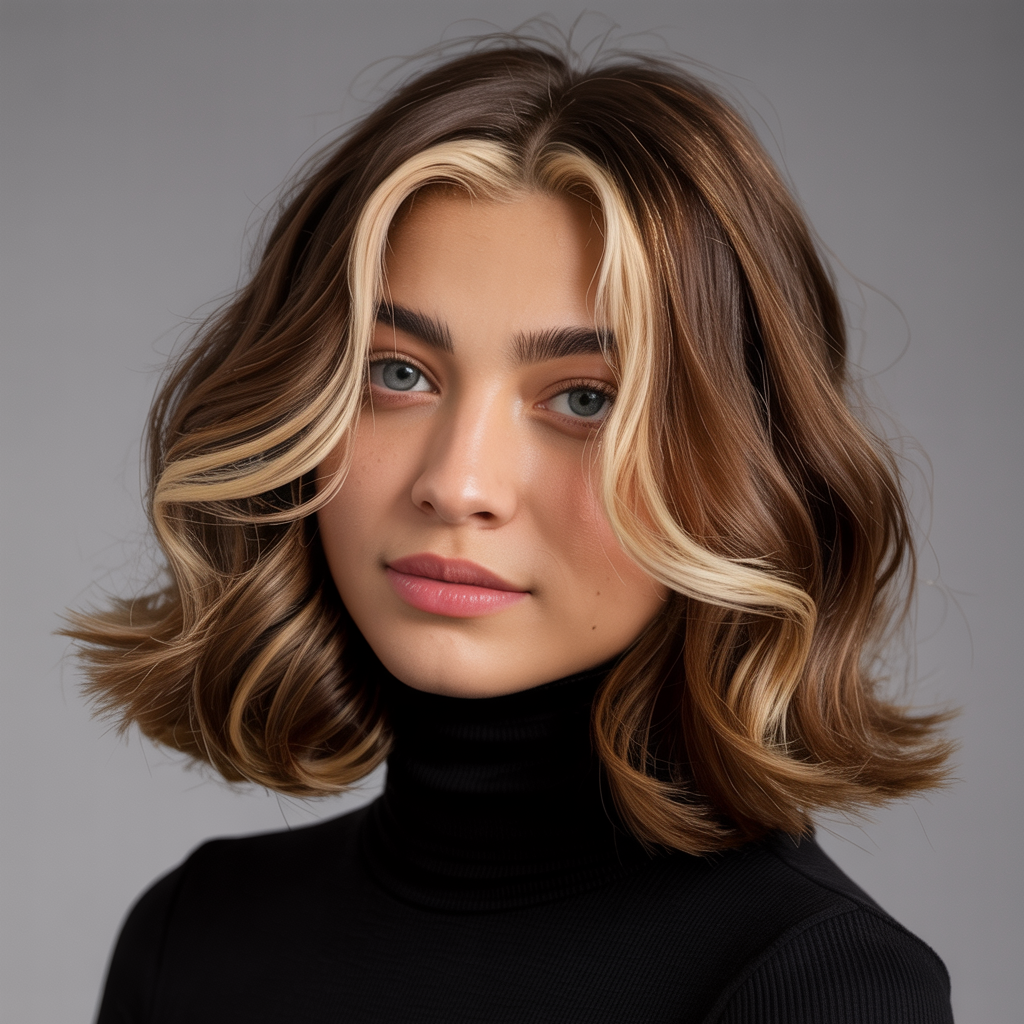 Chestnut Brown with Blond Slices