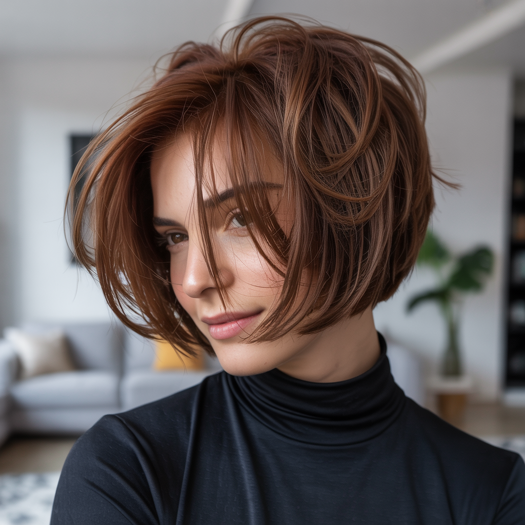  Stacked Choppy Bob for Maximum Lift