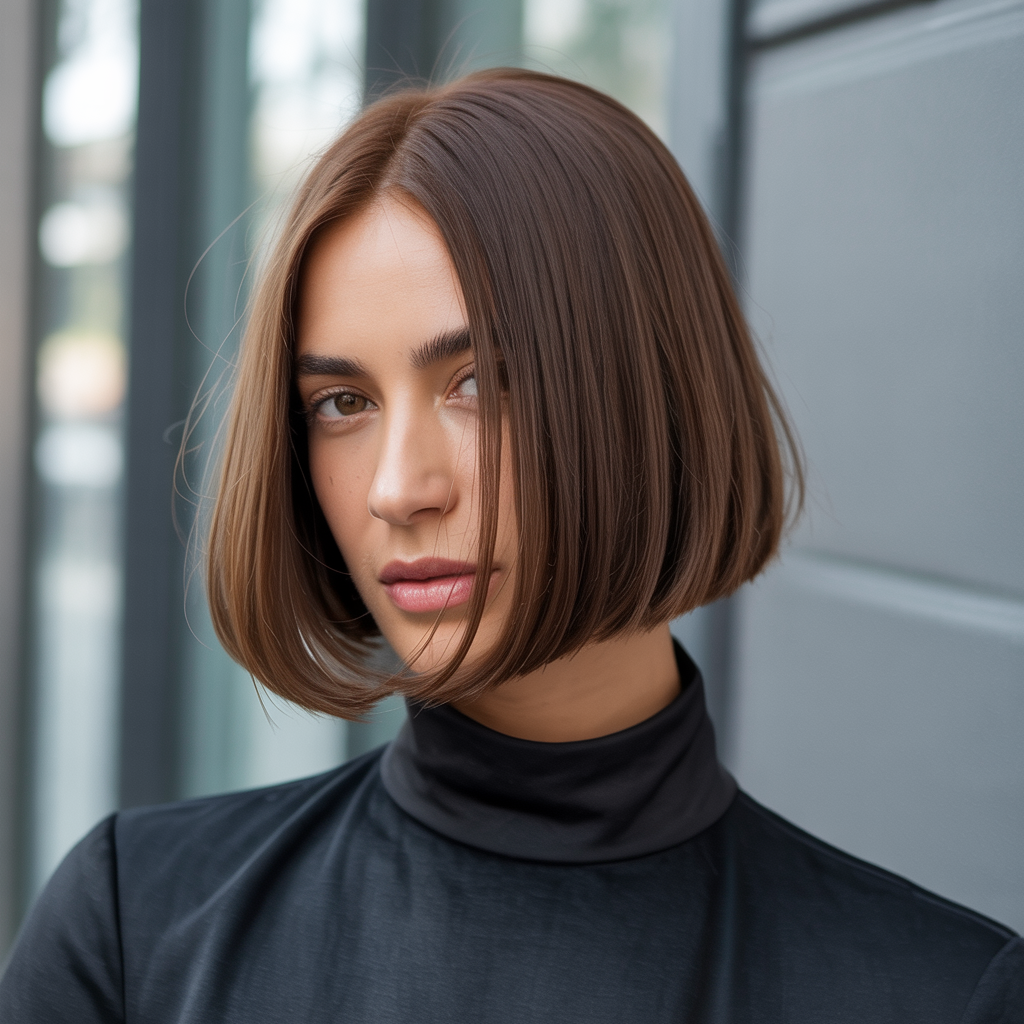  Blunt Cut Bob with Subtle Choppiness