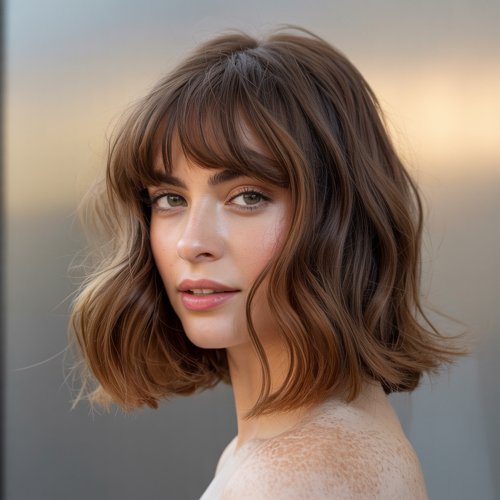 Medium Butterfly with Bangs and a Root Lift