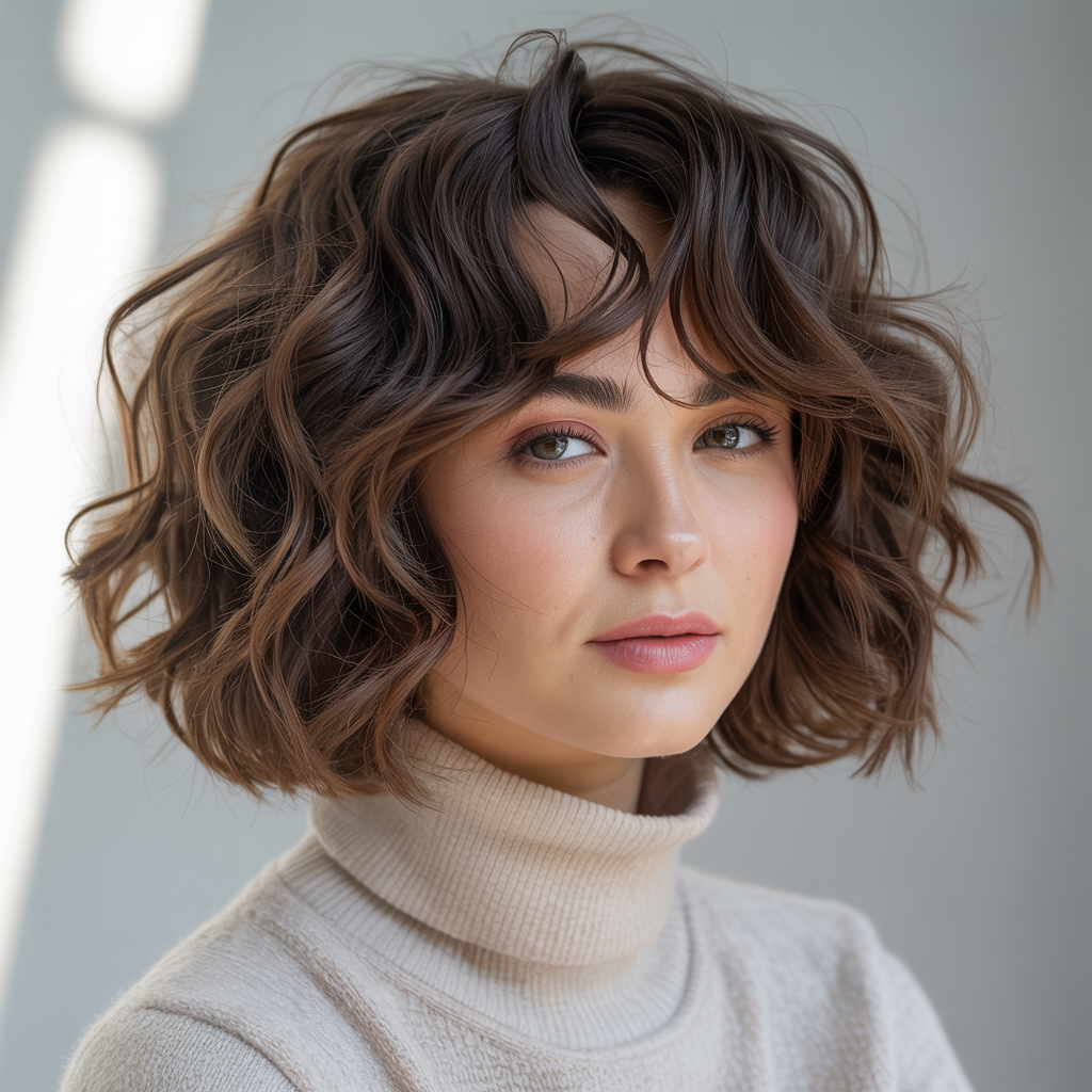 Shaggy Wavy Butterfly Lob