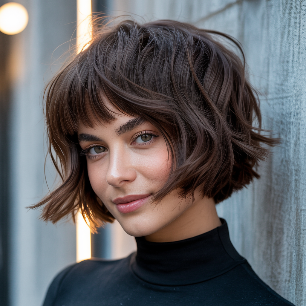 Piecey Blunt Choppy Bob