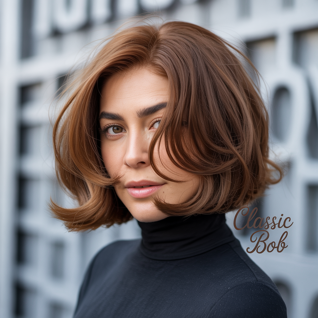 Layered Classic Bob for Thick Hair
