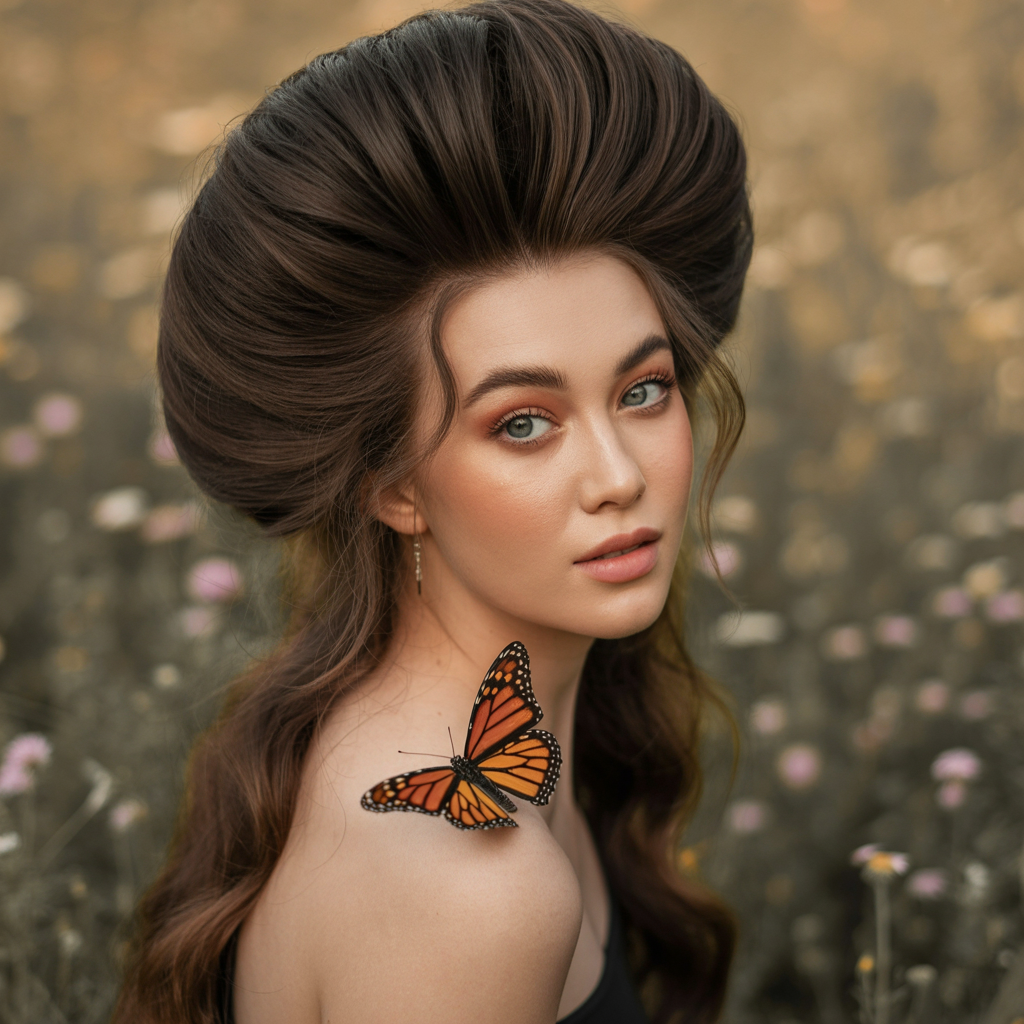 Butterfly with Voluminous Blowout Styling